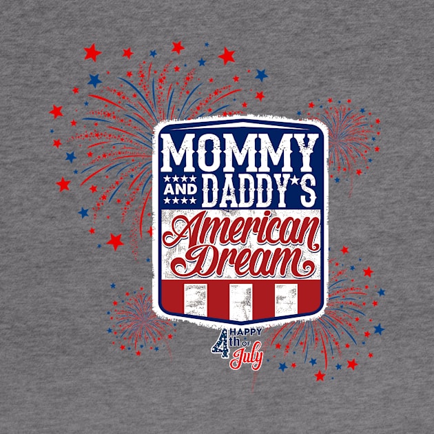 Mommy and Daddy's American Dream 4th of July Kids by WalkingMombieDesign